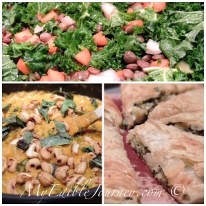 A collection of kale dishes