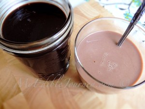 Chocolate Sauce into Chocolate Milk via @Mama_B myediblejourney.com