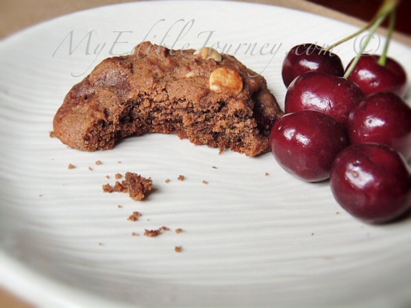 Double Chocolate Cherry Chip Cookies |My Edible Journey