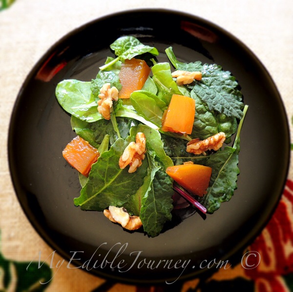 Pumpkin Pickles in Salad | My Edible Journey