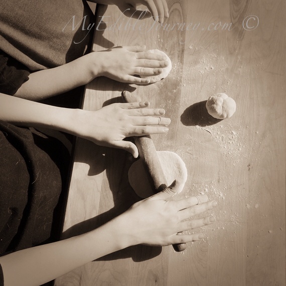 Little Hands Rolling Dough | My Edible Journey