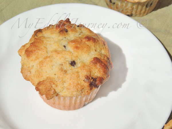 Almond Chocolate Chip Muffins |My Edible Journey