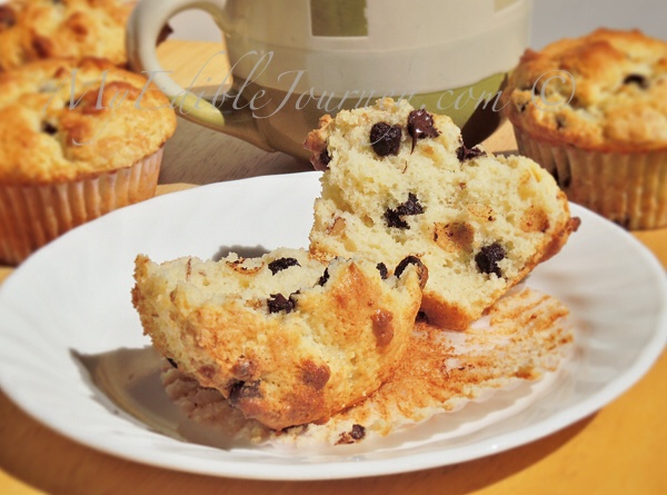 Almond Chocolate Chip Muffins | My Edible Journey